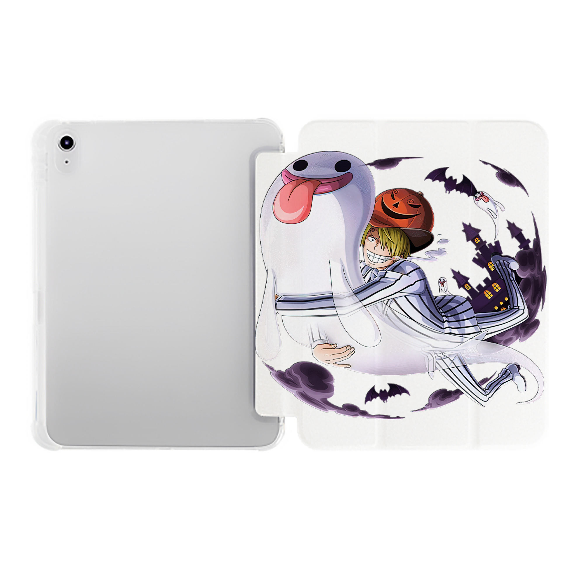 （画像用） ワンピース サンジ ONE PIECE Sanji IPad ケース ペン収納付き 三つ折りスタンド PUレザー×シリコン 対応機種9.5/10.5/10.9インチ